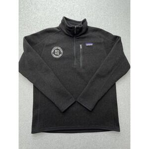 Patagonia Better Sweater 1/4 Zip Mens Medium Gray Fleece Pullover Logo BHHS